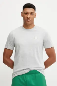 Puma tricou din bumbac ESS ELEVATED barbati, culoarea gri, melanj, 684726 imagine