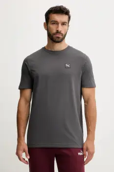 Puma tricou din bumbac ESS ELEVATED culoarea verde, melanj, 684726 imagine