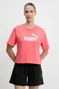 Puma tricou din bumbac Essential Logo imagine