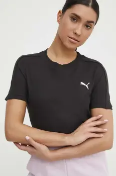 Puma tricou din bumbac HER femei, culoarea negru, 677883 imagine