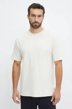 Puma tricou din bumbac MMQ barbati, culoarea bej, neted, 624009 imagine