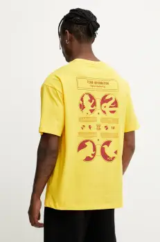 Puma tricou din bumbac PUMA x HARRY POTTER culoarea galben, cu imprimeu, 630092 imagine