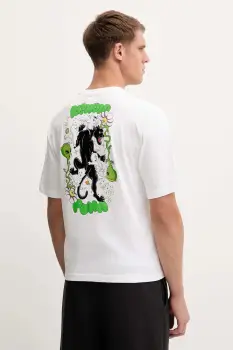 Puma tricou din bumbac PUMA x RIPNDIP culoarea alb, cu imprimeu, 632413 imagine