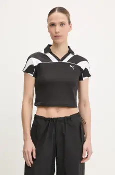 Puma tricou polo culoarea negru, 629783 imagine