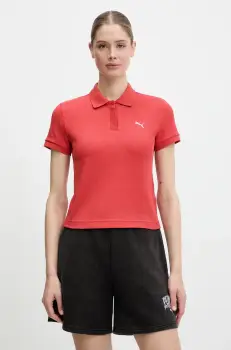 Puma tricou polo culoarea rosu, 629777 imagine