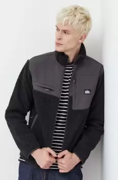 Quiksilver bluza barbati, culoarea negru, neted imagine