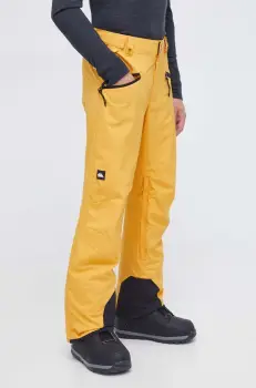 Quiksilver pantaloni Boundry barbati, culoarea galben imagine