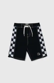 Quiksilver pantaloni scurti copii ORIGINALARCH culoarea negru, talie reglabila imagine