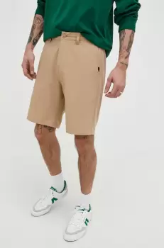 Quiksilver pantaloni scurti de baie barbati, culoarea bej, neted imagine