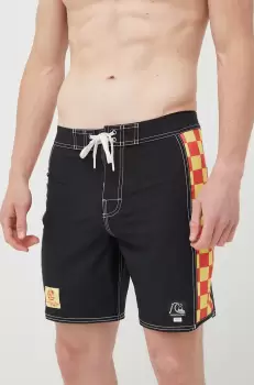 Quiksilver pantaloni scurti de baie X Stranger Things culoarea negru imagine