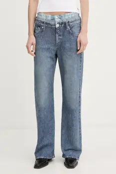 rag & bone pantaloni wide leg pentru femei, din bumbac Miramar imagine