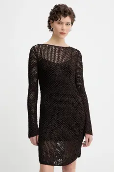 Rag & Bone rochie culoarea maro, mini, mulata, WAS25P017LB17 imagine