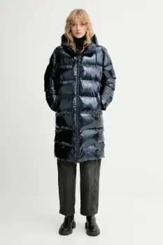 Rains geaca 15130 Alta Longer Puffer Jacket culoarea bleumarin, de iarna, 15130 imagine