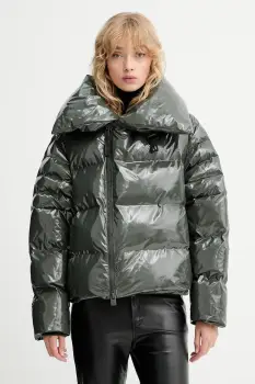 Rains geaca 17230 Alta Vision Short Puffer Jacket culoarea verde, de iarna, 17230 imagine