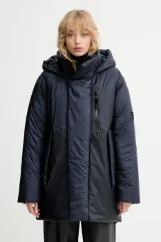 Rains geaca 17240 Torna Insulated Long Jacket culoarea bleumarin, de iarna, 17240 imagine