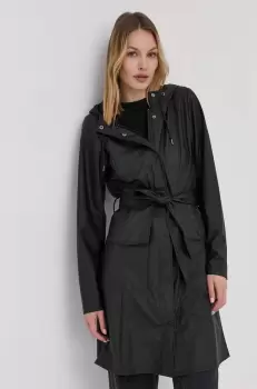 Rains geaca 18130 Curve Jacket femei, culoarea negru, de tranzitie imagine