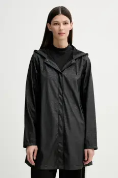 Rains geaca A-Line W Jacket W3 culoarea negru, de tranzitie, 18050 imagine