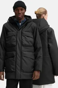Rains geaca Askim Long Insulated Cargo Jacket W3T4 culoarea negru, de iarna, oversize, 15930-01 imagine