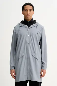 Rains geaca de ploaie 12020 Long Jacket W3 culoarea gri, de tranzitie, 12020 imagine