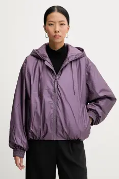 Rains geaca de ploaie 17290 Lohja Bomber Jacket W3T1 culoarea violet, de tranzitie, oversize, 17290 imagine