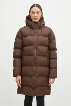 Rains geaca de ploaie Alta Longer Puffer Jacket W3T4 culoarea maro, de iarna, 15130.23 imagine