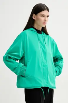 Rains geaca String W Jacket W3 culoarea verde, de tranzitie, 18040 imagine