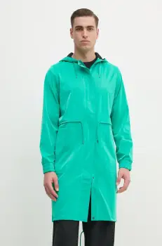 Rains geaca String W Parka W3 culoarea verde, de tranzitie, 18550 imagine