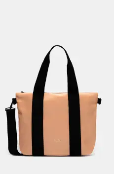 Rains geanta Tote Bag Micro W3 culoarea portocaliu, 14180 imagine