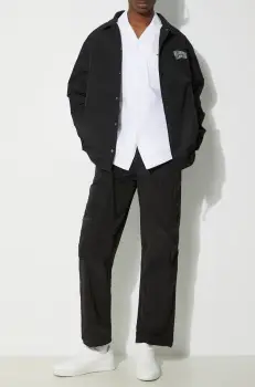 Rains pantaloni de trening Kano Pants Regular culoarea negru, neted, 19200.01 imagine