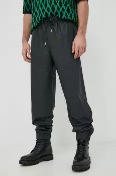 Rains pantaloni de trening unisex, culoarea negru imagine