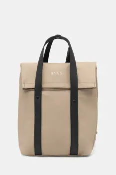 Rains rucsac 12780 2 Way Tote Backpack Mini culoarea bej, mare, uni, 12780 imagine