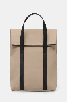 Rains rucsac 12940 2 Way Tote Backpack culoarea bej, mare, uni, 12940 imagine