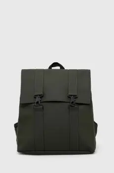Rains rucsac 13300 Backpacks culoarea verde, mare, neted imagine