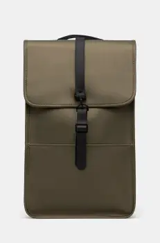 Rains rucsac Backpack W3 culoarea verde, mare, uni, 13000 imagine