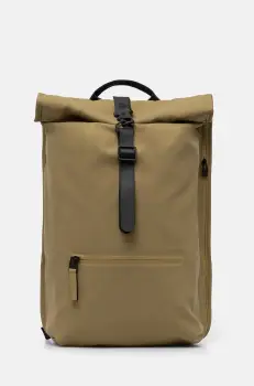 Rains rucsac MSN Bag W3 culoarea verde, mare, neted, 13300-44 imagine
