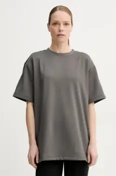 Rains tricou Sintra Fleece Tee culoarea gri, neted, 21800.13 imagine