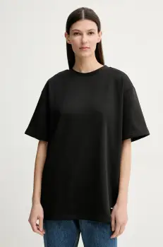 Rains tricou Sintra Fleece Tee culoarea negru, neted, 21800.01 imagine