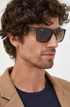Ray-Ban ochelari de soare barbati, culoarea maro imagine