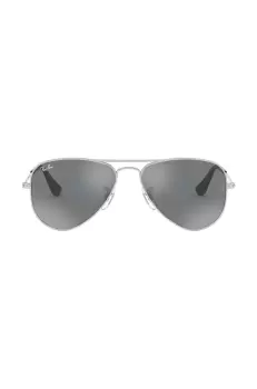 Ray-Ban ochelari de soare copii Junior Aviator culoarea gri, 0RJ9506S-Lustrzane imagine