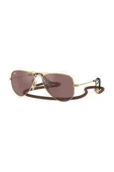 Ray-Ban ochelari de soare copii JUNIOR AVIATOR culoarea maro, 0RJ9506S imagine
