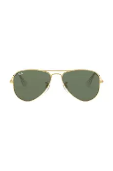 Ray-Ban ochelari de soare copii Junior Aviator culoarea verde, 0RJ9506S imagine