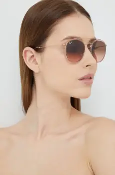 Ray-Ban ochelari de soare femei, culoarea maro imagine