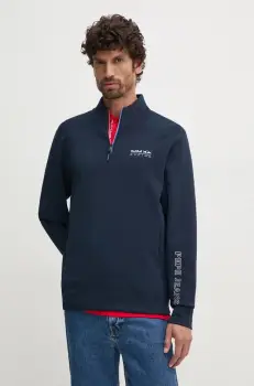 Red Bull Racing x Pepe Jeans bluza Red Bull Racing x Pepe Jeans barbati, culoarea albastru marin, cu imprimeu, RM580001 imagine