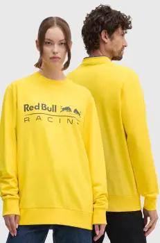 Red Bull Racing x Pepe Jeans bluza Red Bull Racing x Pepe Jeans culoarea galben, cu imprimeu, RU580002 imagine