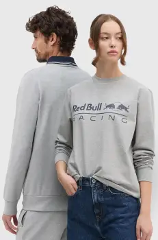 Red Bull Racing x Pepe Jeans bluza Red Bull Racing x Pepe Jeans culoarea gri, cu imprimeu, RU580002 imagine
