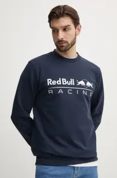 Red Bull Racing x Pepe Jeans bluza TEAM LOGO CREW barbati, culoarea albastru marin, cu imprimeu, RM580017 imagine