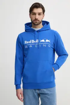 Red Bull Racing x Pepe Jeans bluza TEAM LOGO HOODY barbati, culoarea violet, cu gluga, cu imprimeu, RM580016 imagine