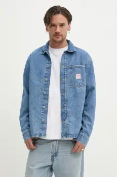 Red Bull Racing x Pepe Jeans geaca din denim DENIM SHIRT de tranzitie, oversize, RM300005R17 imagine