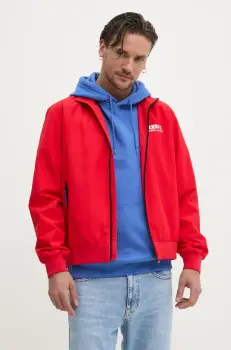 Red Bull Racing x Pepe Jeans geaca MARINA WINDBREAKER culoarea rosu, de tranzitie, RM400012 imagine