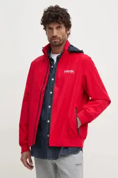 Red Bull Racing x Pepe Jeans geaca Red Bull Racing x Pepe Jeans barbati, culoarea rosu, de tranzitie, RM400006 imagine